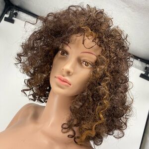 Curly Brown Hair Wig for Women
